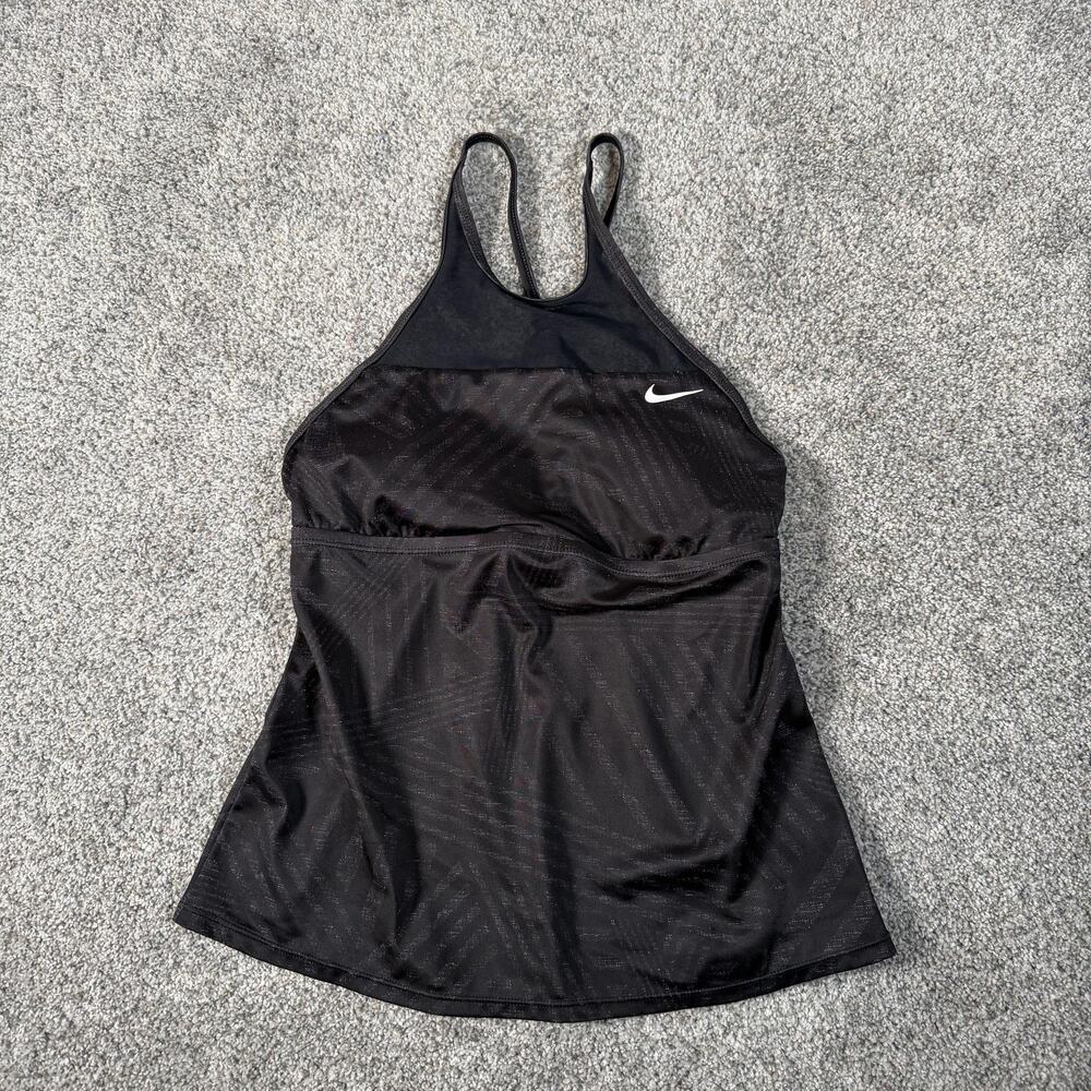 Nike Tank Top Womens Small Black Halter Built In Bra Athletic Running Gym